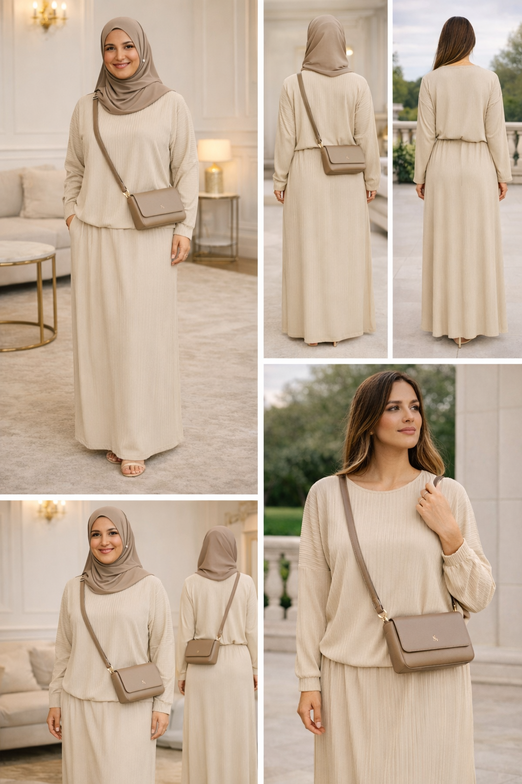 Elegant Ribbed Two-Piece Modest Set