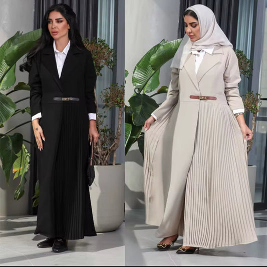 Pleated Coat Abaya