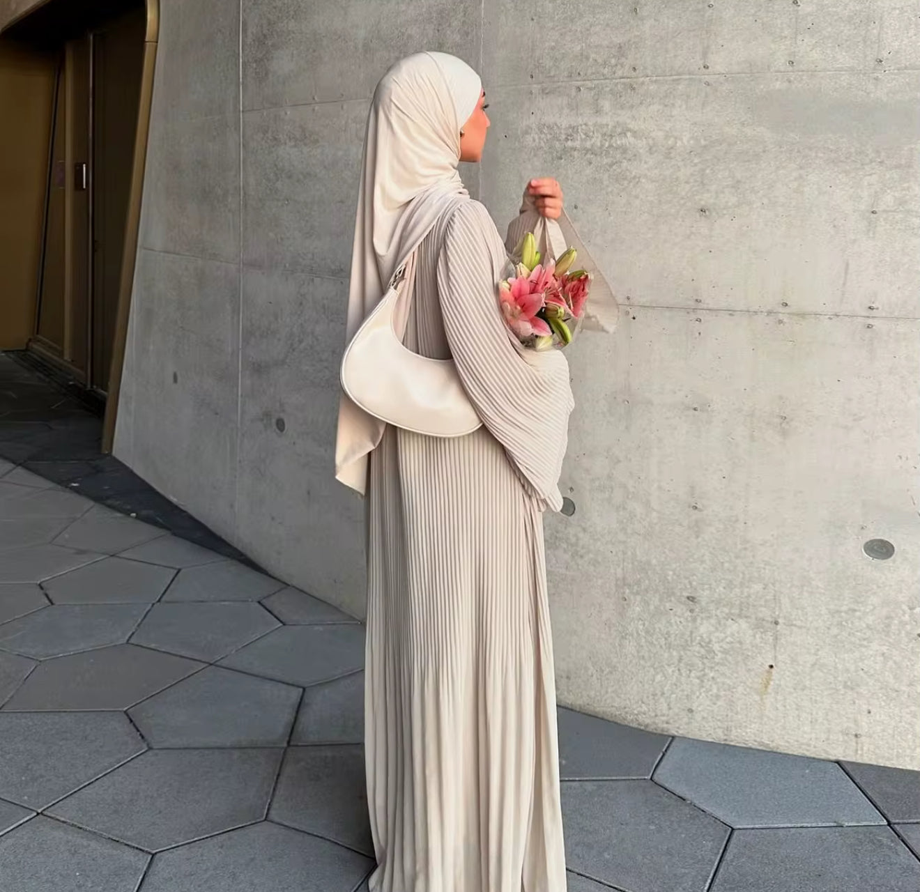 Ankle length Pleated Dress