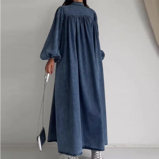 Modest Long Denim Dress